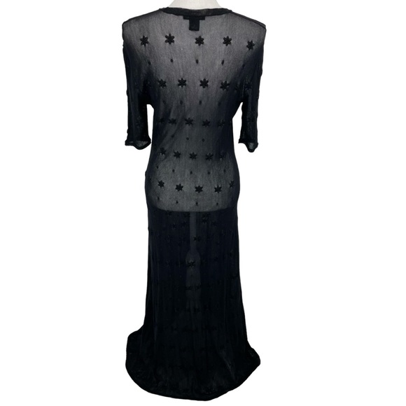 Vivienne Tam “Sheer Beauty” Embroidered Maxi Dress Size S/L Black - Picture 5 of 14